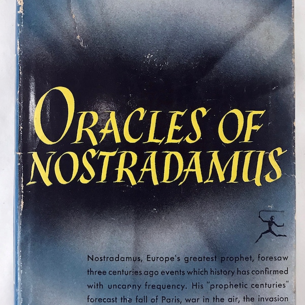 1940 Oracles of Nostradamus with dust jacket prophesies antique vintage book Random House Modern Library