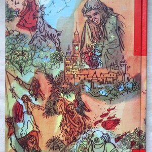 1955 Robinson Crusoe by Daniel Defoe Color Illustrated Hardcover Novel ...
