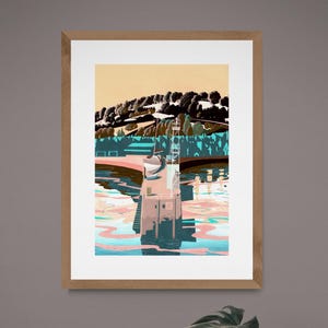 St Aubins Harbour, Jersey, art print,