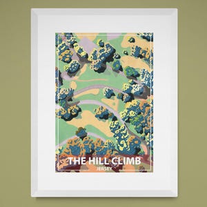 Bouley Bay Hill Climb, jersey, art print, road map,