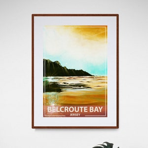 Belcroute Bay, jersey art print, jersey travel, jersey poster art,