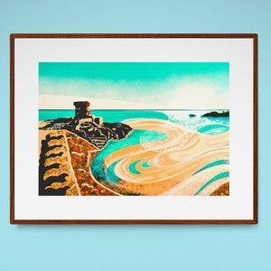 Archirondel, Jersey, Islas del Canal, impresión artística,