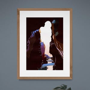 Plemont, Caves, Jersey, art print, astronaut,