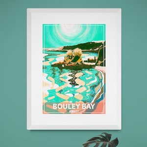 Bouley Bay, jersey, art print, jersey travel art,