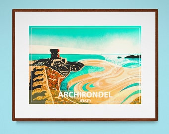 Archirondel, illustrated jersey poster, jersey art print,