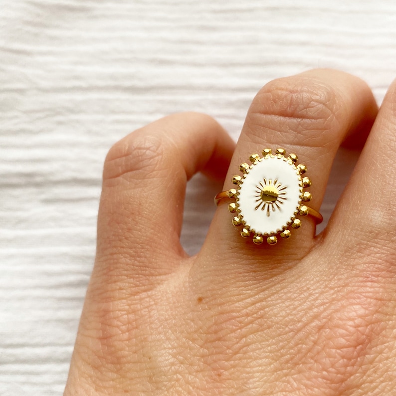 Iris Ring Eye Ring Fine Stone Stainless Steel Ring Etsy