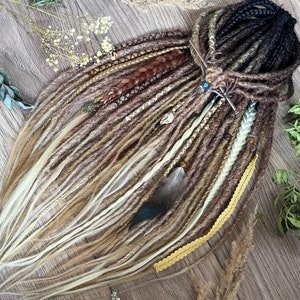 Black to Brown Ombre Synthetic Dreadlock Extensions: Boho Style SE Dreads