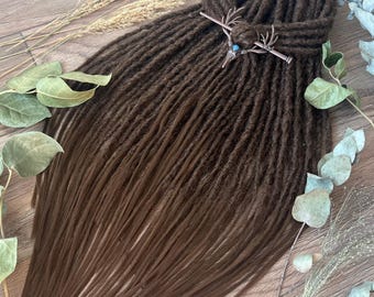 Brown Synthetic Dreadlock Extensions: Crochet SE or DE Faux Locs