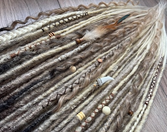 Ombre Brown to Blonde Synthetic Dreadlock Extensions: Crochet Braids