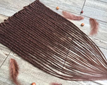 Medium Brown Synthetic Dreadlock Extensions: Crochet DE or SE Dreads