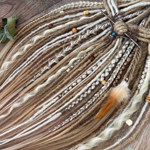 Blonde Mix Synthetic Dreadlock Extensions: Crochet Dreads Full Set