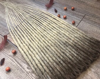 Synthetic Dreads Brown Blonde Ombre Crochet Double or Single Ended Dreadlock Extensions DE or SE Full Set Dreadlocks Fake Dreads Faux Locs