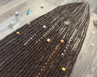 Dark Brown Synthetic Dreadlock Extensions: Crochet SE or DE Faux Locs