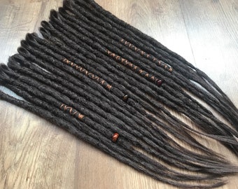 Dark Brown Synthetic Dreadlock Extensions: Crochet SE or DE Faux Locs