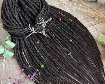 Brown Crochet Dreadlock Extensions: Synthetic Single/Double Ended Dreads