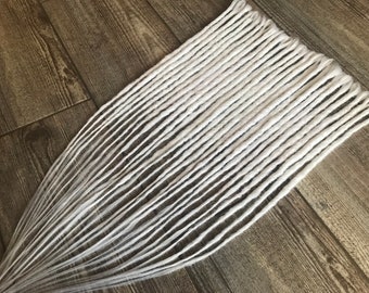White Synthetic Dreadlock Extensions: Crochet Faux Locs
