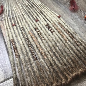 Ombre Brown Blonde Synthetic Dreads: Crochet Boho Dreadlock Extensions