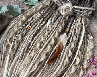 Dark Brown to Blonde Ombre Synthetic Dreads: Crochet Dreadlock Extensions