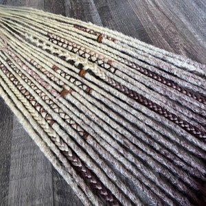 Ombre Brown Blonde Synthetic Dreadlock Extensions: Crochet Boho Braids