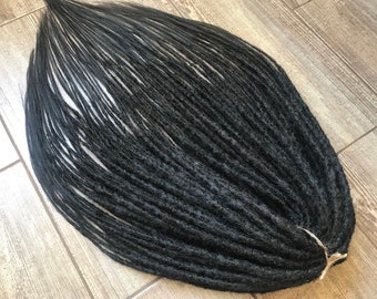 Synthetic Dreadlock Extensions Crochet Black Double or Single Ended Dreads DE or SE Full Set Dreadlocks Fake Dreads Extensions Faux Locs