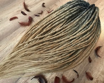 Synthetic Dreadlock Extensions Black Brown Ombre Crochet Double or Single Ended Dreads Full Set Dreadlocks Fake DE or SE Dreads Faux Locs