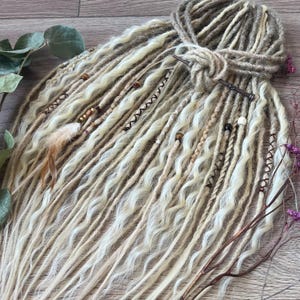 Light Brown to Blonde Ombre Synthetic Dreadlock Extensions: Wavy Crochet Dreads