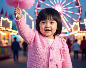Roze vest voor meisjes leeftijd 2