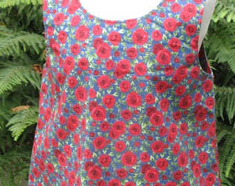 Rose Print Tunika Top