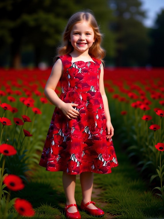 dress with red poppies Pattern With Red Poppies, Leaves On A White Background Poppy Flower A-Line Dress by SASHA-MATBON