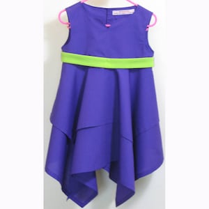 Púrpura Hanky Hem Vestido Edad 3 Pippa