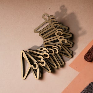 Wooden Dollhouse Hangers, Set of 30/15 Wood Miniature Clothes Rack Accessories Furniture Decor for 11-12 inch fashion doll clothes 1:6 scale