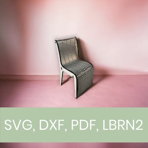 Wooden Chair Digital File, Miniature Dollhouse Rustic Chair for 1/6 scale Fashion dolls 11.5”, 12” Mini Decor, furniture SVG, DXF, AI files
