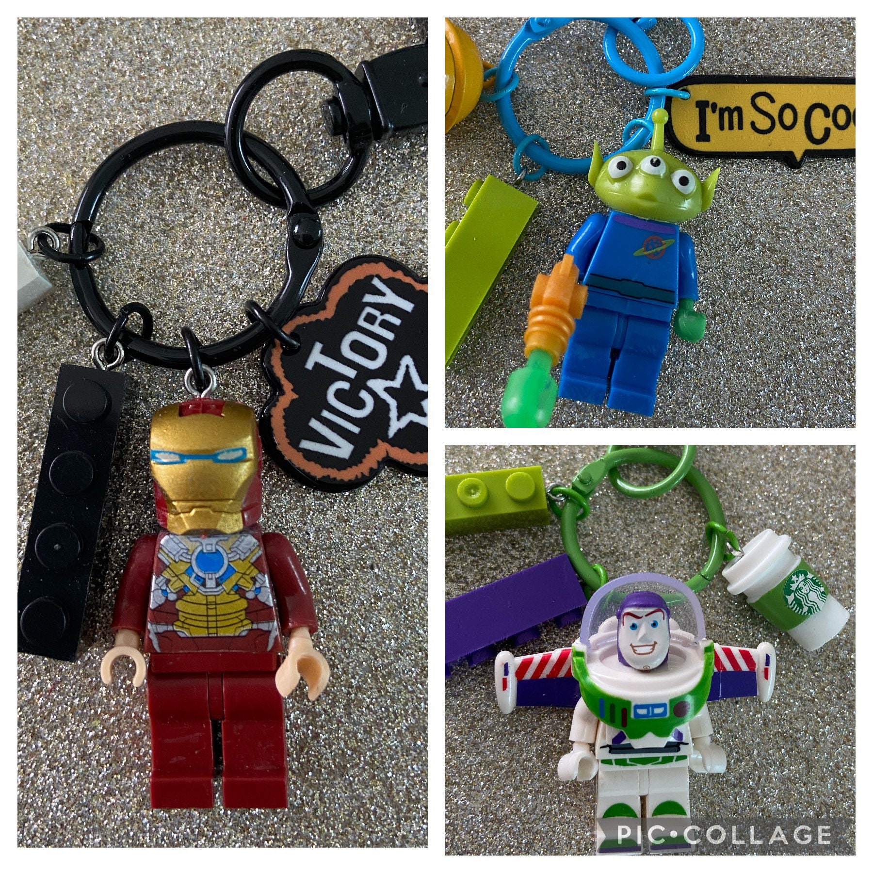 Lego character keyrings shop