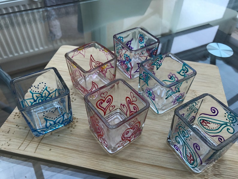 Square Glass Candle Holders Etsy UK