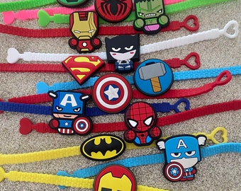 Braccialetti con personaggi degli Avengers in morbida gomma