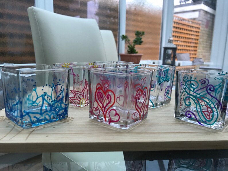 Square Glass Candle Holders Etsy UK