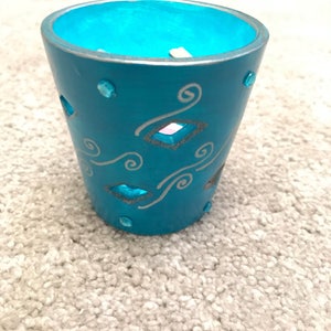 Hand painted tealight holder
