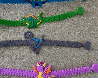 Soft rubber dinosaur bracelets