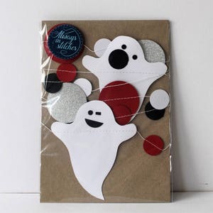Ghost Halloween Decoration. Spooky Ghost Paper Garland | Cute Ghost Bunting | Halloween Party | Gothic Decoration. .