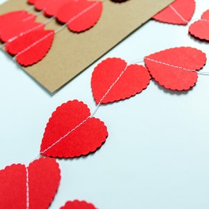 Valentine's Day Decorations, Red Heart Confetti Garland for Valentines Décor, Valentine's Party Decorations & Photoshoot Back Drops. image 8