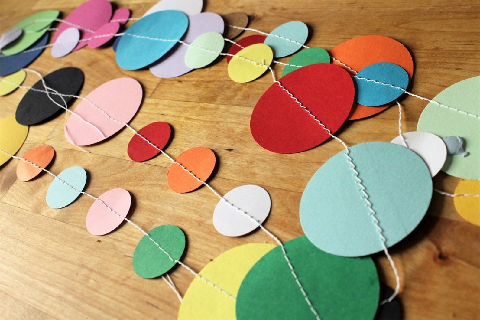 Multi-coloured, Circle Paper Garlands/balloon Tails Perfect for Any ...