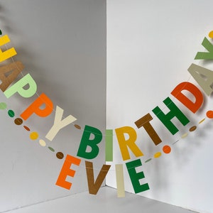 Gruffalo Inspired Happy Birthday Garland | Add Your Child's Name Banner | Personalised Birthday Bunting & Party Decorations.