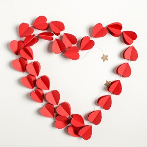 Valentine's Day Decorations, Red Heart Confetti Garland for Valentines Décor, Valentine's Party Decorations & Photoshoot Back Drops. image 6