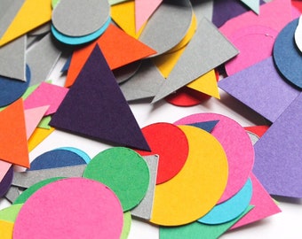 Geometric Rainbow Confetti. New Rave Funfetti Table Sprinkles. Rainbow Bright Confetti Perfect For Parties, Hens & Weddings.