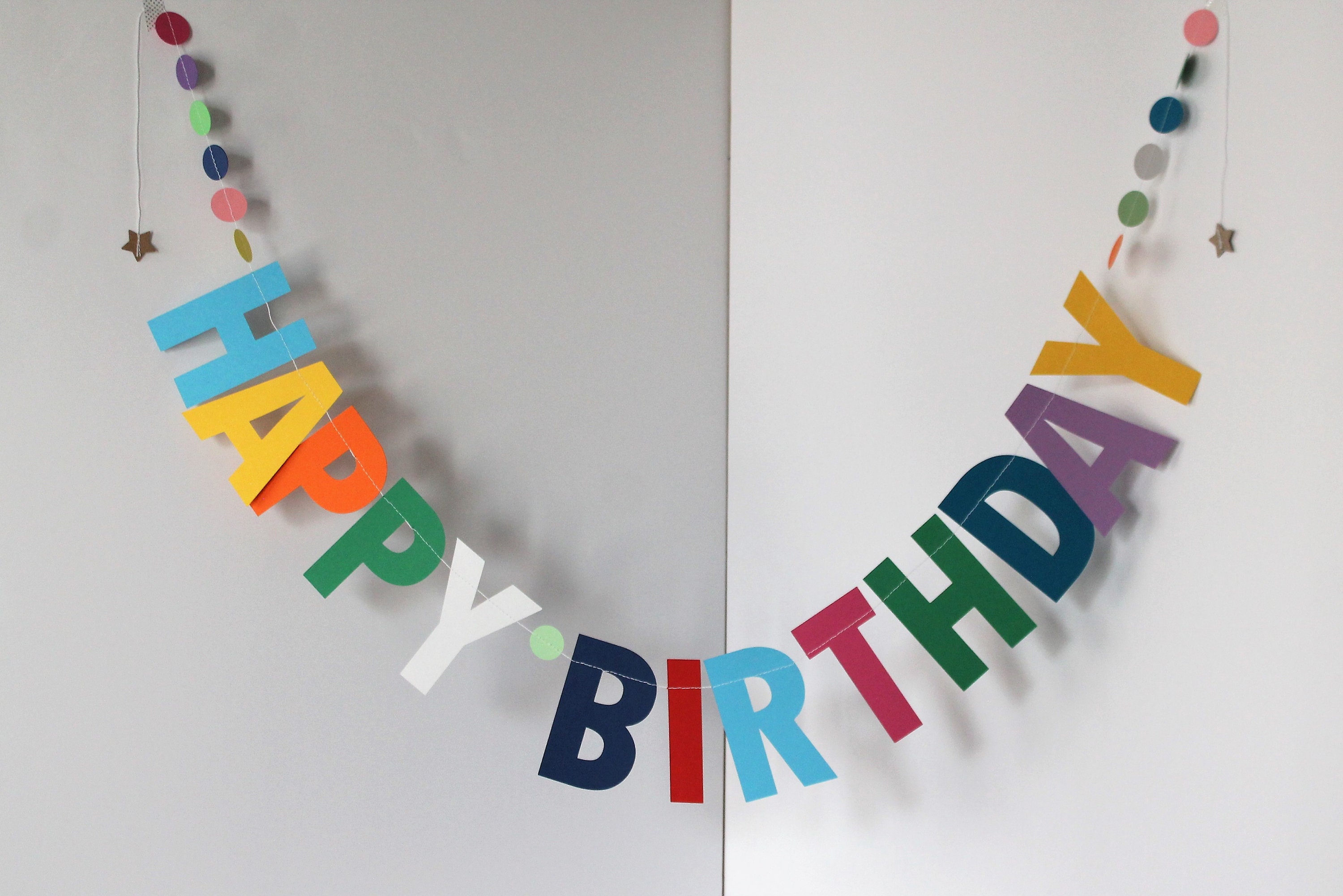 Happy Birthday Garland Personalised Birthday Banner Custom | Etsy
