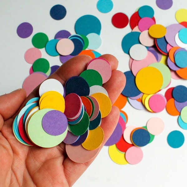 Rainbow Coloured Confetti Dots. Custom Funfetti Table Sprinkles. Pick Your Own Combination Perfect For Parties & Weddings.