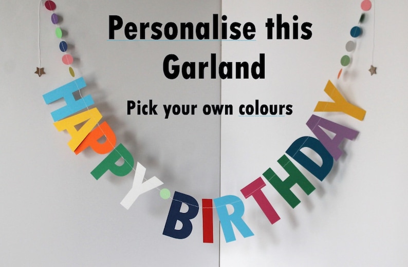how to make a birthday garland