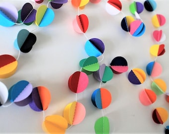 3D Confetti Paper Garland | Multi-Colored Party Bunting