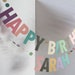 Happy Birthday Garland Pastel Personalised Birthday Banner - Etsy
