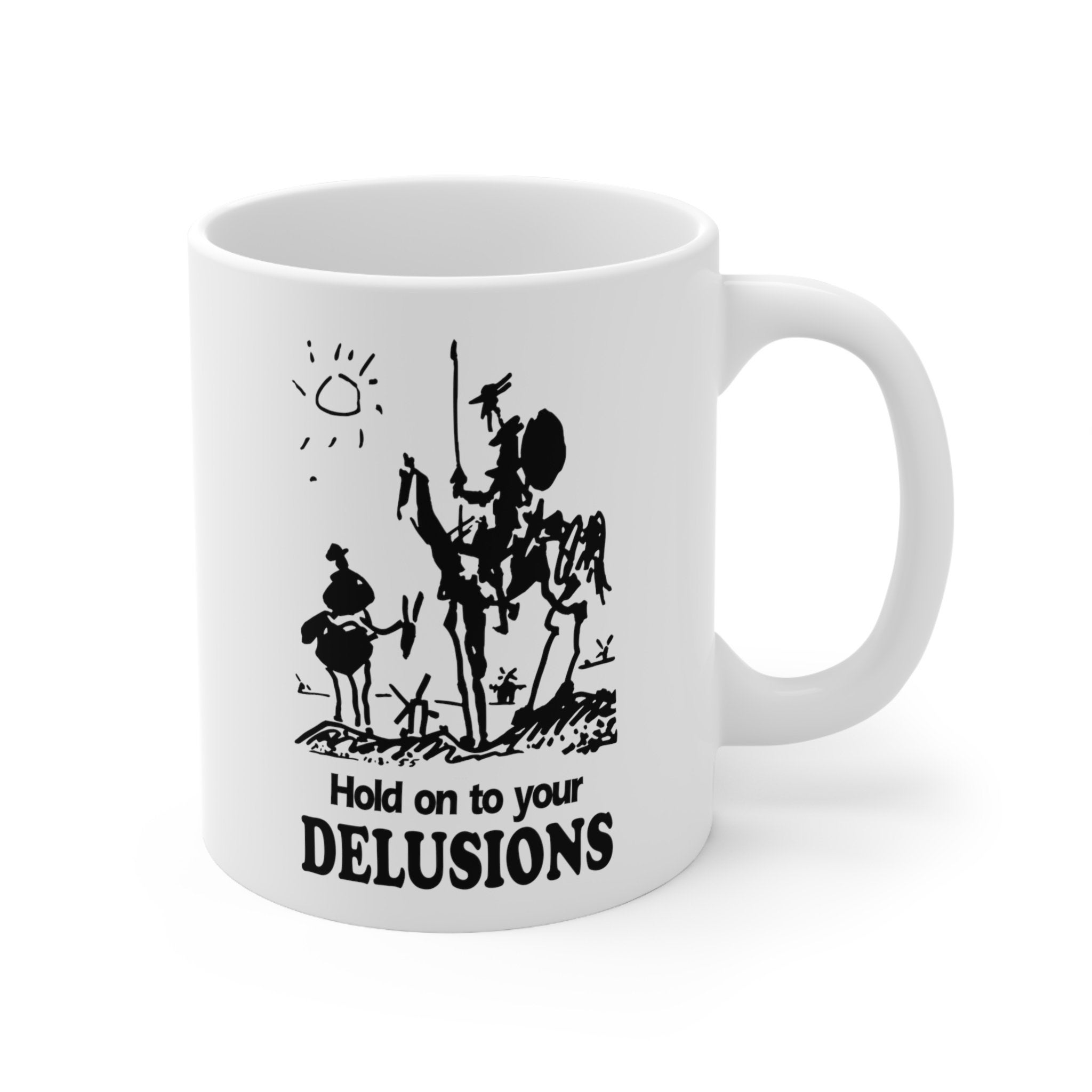 Mug « Don Quichotte Et Sancho Panza » Signé Picasso - Occasion, Style Unique !
